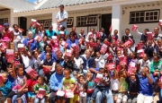Donated packets of sweets to the children of Wagenhuiskrantz Primary School in Arniston